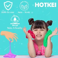 HOTKEI (10 Slime kit) Multicolor Fruit Scented DIY Magic Toy Slimy Slime Clay Gel Jelly Putty Set kit Toys for Boys Girls Kids Slime with Glitter| Charms | Beads Set-thumb4