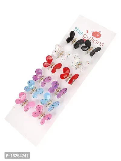 The Cutians Butterfry  Hair Clips Combo Set Of 12 - Multicolor-thumb4