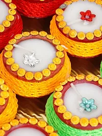 Divine Sense Handmade Decorative Diyas for Diwali Decoration | Set of 12-thumb1