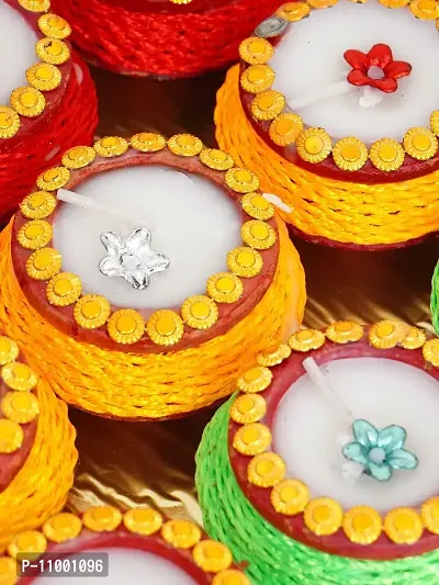 Divine Sense Handmade Decorative Diyas for Diwali Decoration | Set of 12-thumb2