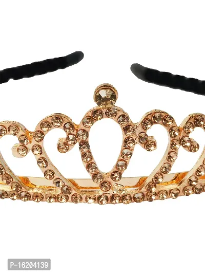 The Cutians Queen Crown Hairband- (Golden  Black )-thumb4