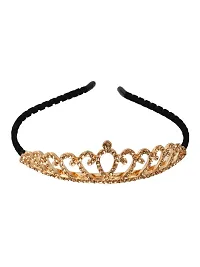 The Cutians Queen Crown Hairband- (Golden  Black )-thumb1