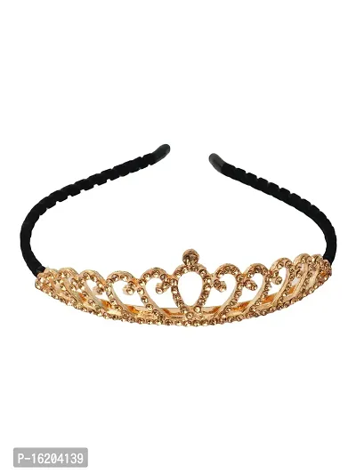 The Cutians Queen Crown Hairband- (Golden  Black )-thumb2
