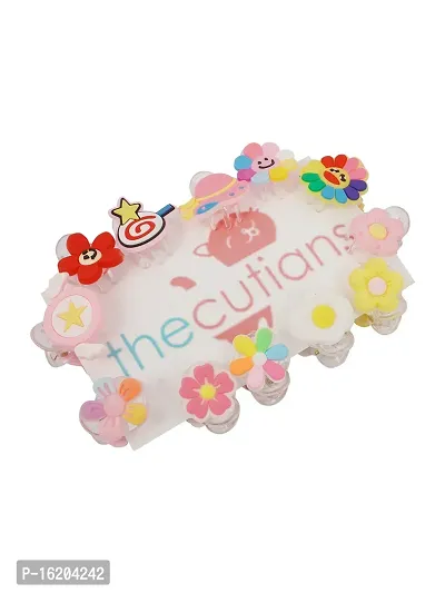 The Cutians Flower  Hair Clips Combo Set Of 12 - Multicolor-thumb3