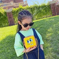 The Cutians Yellow Funny Cute Cartoon Sling Bag For Kids/Girls/Women/Teens (Small Size Purse) - Cross Boy Shoulder bags for Girls - Best Gift For Birthday/Return Gift-thumb3