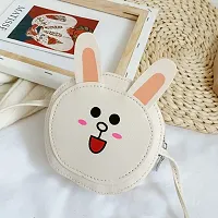 The Cutians Off-White Bunny Cartoon Sling Bag For Kids/Girls/Women/Teens (Small Size Purse) - Cross Boy Shoulder bags for Girls - Best Gift For Birthday/Return Gift-thumb3