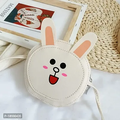 The Cutians Off-White Bunny Cartoon Sling Bag For Kids/Girls/Women/Teens (Small Size Purse) - Cross Boy Shoulder bags for Girls - Best Gift For Birthday/Return Gift-thumb4