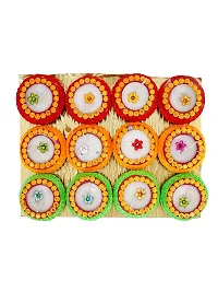 Divine Sense Handmade Decorative Diyas for Diwali Decoration | Set of 12-thumb4