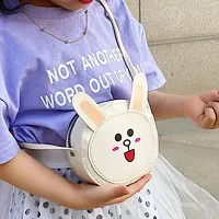 The Cutians Off-White Bunny Cartoon Sling Bag For Kids/Girls/Women/Teens (Small Size Purse) - Cross Boy Shoulder bags for Girls - Best Gift For Birthday/Return Gift-thumb2