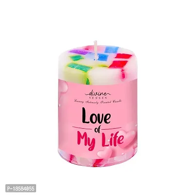 Divine Senses Love Of My Life I Love You - Scented Candle Gift Set | Gifts For Loved Ones | Scented Candles For Home Decor | I Love You Gifts | Valentine Gifts For Husband Wifey Girlfriend Boyfriend W