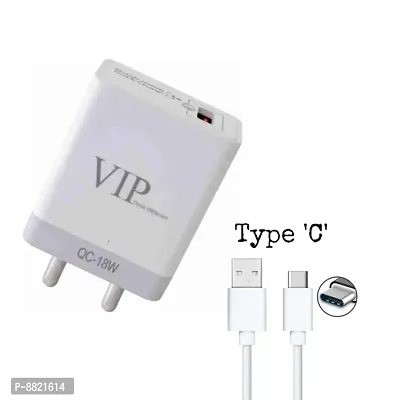 VIP VTC-100 18 W Mobile Charger With C type Data Cable-thumb0