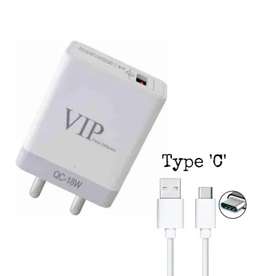 VIP VTC-100 18 W Mobile Charger With C type Data Cable