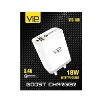 VIP VTC-100 18 W Mobile Charger With C type Data Cable-thumb3