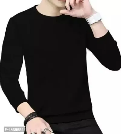 Mens Stylish New Design Full Sleeves Tshirt Pack Of 1-thumb0