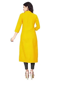 Women's Cotton Collar-Button Kurta With Show Button-thumb1