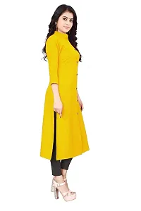 Women's Cotton Collar-Button Kurta With Show Button-thumb2