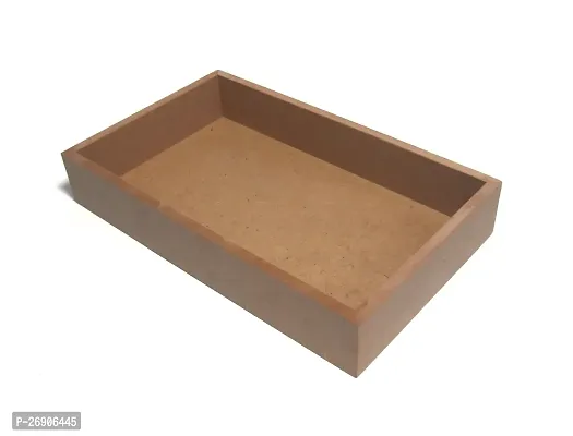 DEVESHA Wooden MDF  Serving Tray (Unfinished and Without Handle) - 10 times; 6 times; 1.5 Inch-thumb0
