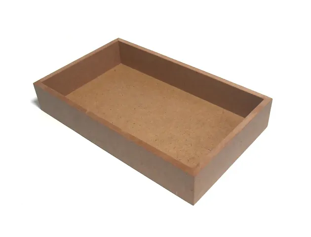 DEVESHA Wooden MDF  Serving Tray (Unfinished and Without Handle) - 10 times; 6 times; 1.5 Inch