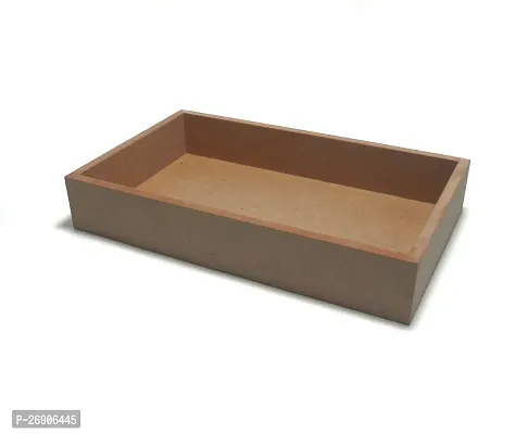 DEVESHA Wooden MDF  Serving Tray (Unfinished and Without Handle) - 10 times; 6 times; 1.5 Inch-thumb2