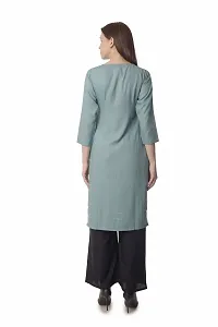 Stylish Grey Rayon Solid Kurta Bottom Set For Women-thumb3