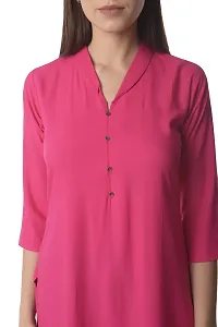 Stylish Pink Rayon Solid Kurta Bottom Set For Women-thumb4