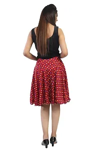 P G Girls Sarina Ethnic Printed Skirt for Girls & Women (Free Size) (Red)-thumb3