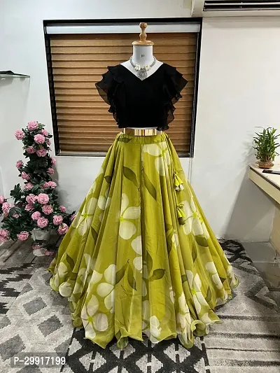 Stylish Georgette Printed Lehenga Choli for Women-thumb0