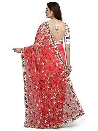 Stylish Net Embroidered Ready To Wear Saree-thumb3