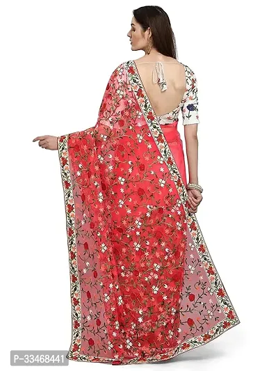 Stylish Net Embroidered Ready To Wear Saree-thumb4