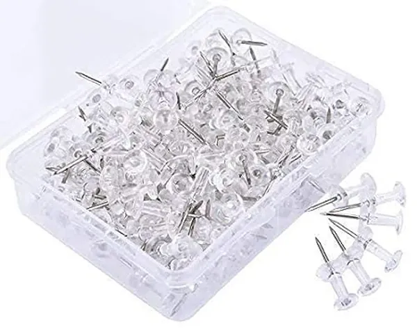 Se Online Board Pins, Push Pins, Thumb Pins for Notice Board/Bulletin Board (Transparent White Push Pin)(100Pcs)