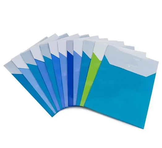 Se Online Multicolor Plastic Documents Storage Folder File with Top Opening Snap Button A4/Legal Documents File Holder Pack of 30