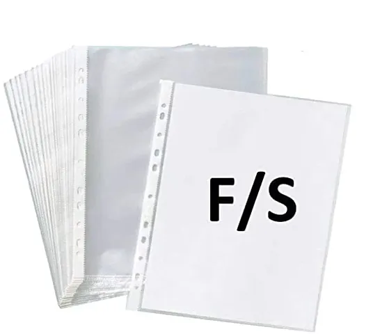 Se  Size Document Sleeves 150 Micron Clear 11 Holes Punched Pack of 150