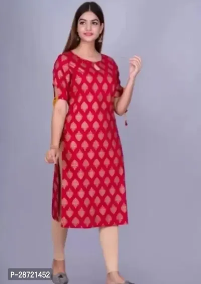 Classic Viscose Rayon Printed Kurti for Women-thumb0