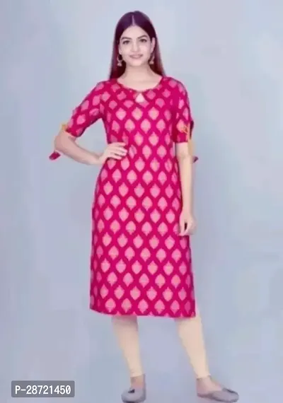 Classic Viscose Rayon Printed Kurti for Women-thumb0