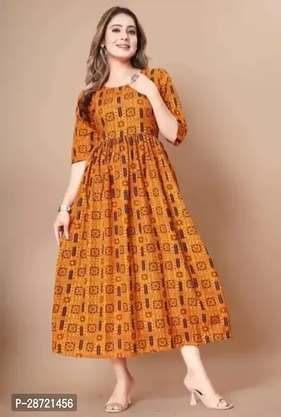 Classic Viscose Rayon Printed Kurti for Women-thumb0