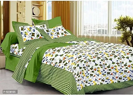 E-WISH BOX 100 % Cotton Rajasthani Jaipuri Printed Cotton King Size Double Bedsheet for Double Bed with 2 Pillow Cover