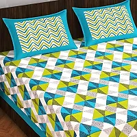 Pure 100% Jaiuri Cotton Double Size Bed Sheet Bandej and Chunri Print with 2 Pillow Cover 144 TC Bandej and Chunri Print A127-thumb1