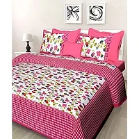 E-WISH BOX - 100% Cotton Rajasthani Jaipuri King Size Combo Bedsheets Set of 2 Double Bedsheets with 4 Pillow Covers - 180 TC (Multicolour) A-1-thumb2