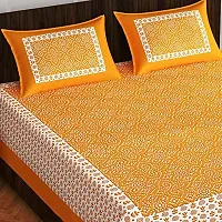 Pure 100% Jaiuri Cotton Double Size Bed Sheet Bandej and Chunri Print with 2 Pillow Cover 144 TC Bandej and Chunri Print A48-thumb1