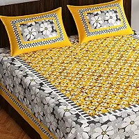 Pure 100% Jaiuri Cotton Double Size Bed Sheet Bandej and Chunri Print with 2 Pillow Cover 144 TC Bandej and Chunri Print A39-thumb1