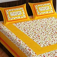 Pure 100% Jaiuri Cotton Double Size Bed Sheet Bandej and Chunri Print with 2 Pillow Cover 144 TC Bandej and Chunri Print A29-thumb1