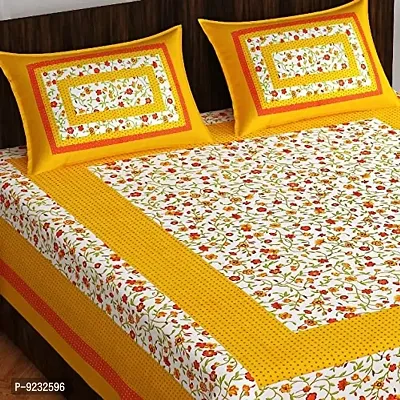 Pure 100% Jaiuri Cotton Double Size Bed Sheet Bandej and Chunri Print with 2 Pillow Cover 144 TC Bandej and Chunri Print A29-thumb2