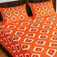 Pure 100% Jaiuri Cotton Double Size Bed Sheet Bandej and Chunri Print with 2 Pillow Cover 144 TC Bandej and Chunri Print A40-thumb1