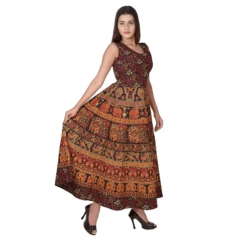 Women's Cotton Long Sleeveless Kurti