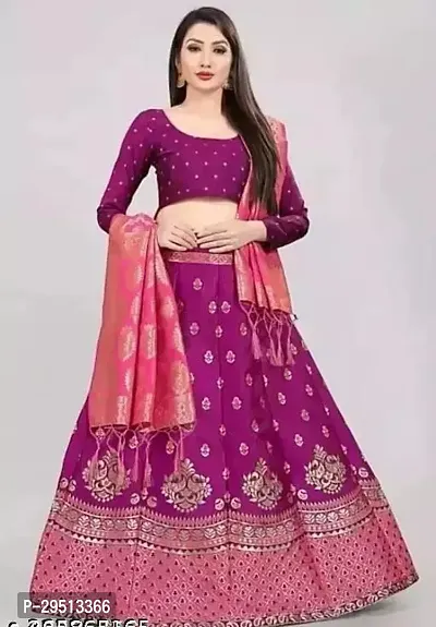 Stylish Art Silk Printed Lehenga Choli for Women-thumb0