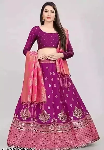 Fancy Jacquard Lehengas For  Women