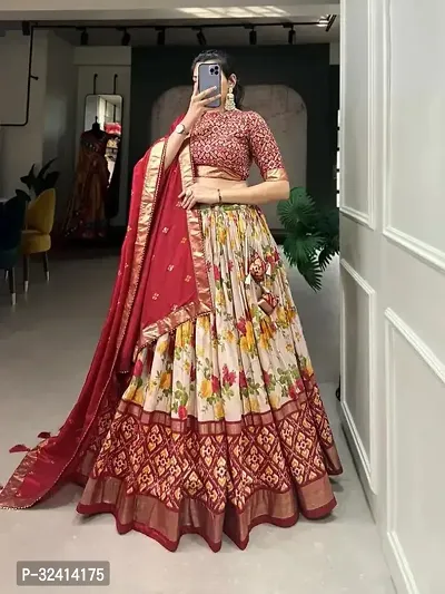 Stunning Flower Dola Silk Lehenga Choli-thumb4