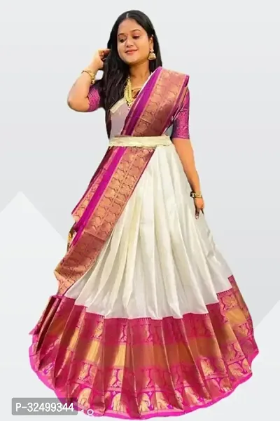 NEW SELF DESIGN HALF SAREE LEHNGHA CHOLI-thumb0