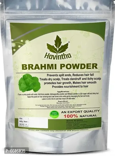 Havintha Natural Brahmi Powder for hair growth and Scalp Treatment | Eclipta Alba - 227 Grams-thumb0