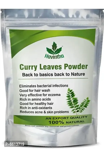 Havintha Curry Patta (Murraya koenigii) Natural Dry Curry Leaves Powder for Long, Strong and Shiny Hair - 100gm